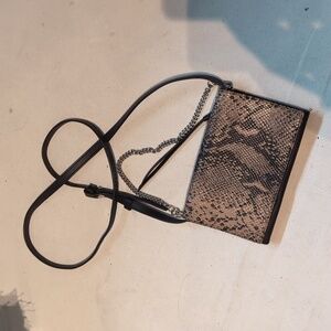 AllSaints Claremont Snake Embossed Leather Crossbody NWT